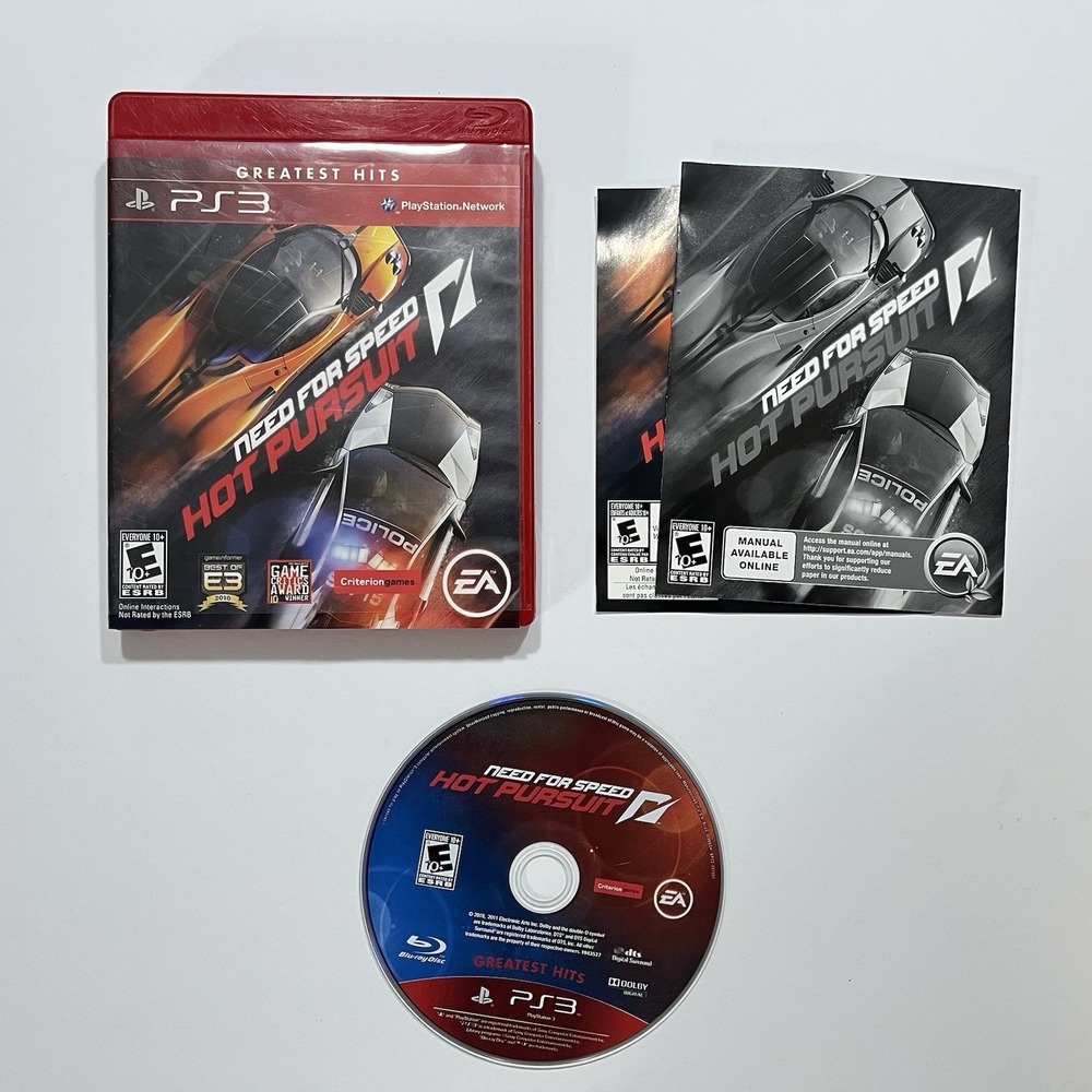 Need for Speed Hot Pursuit PS3 Sony PlayStation 3 With Inserts‎ No Manual
